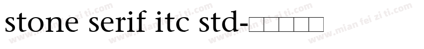 stone serif itc std字体转换